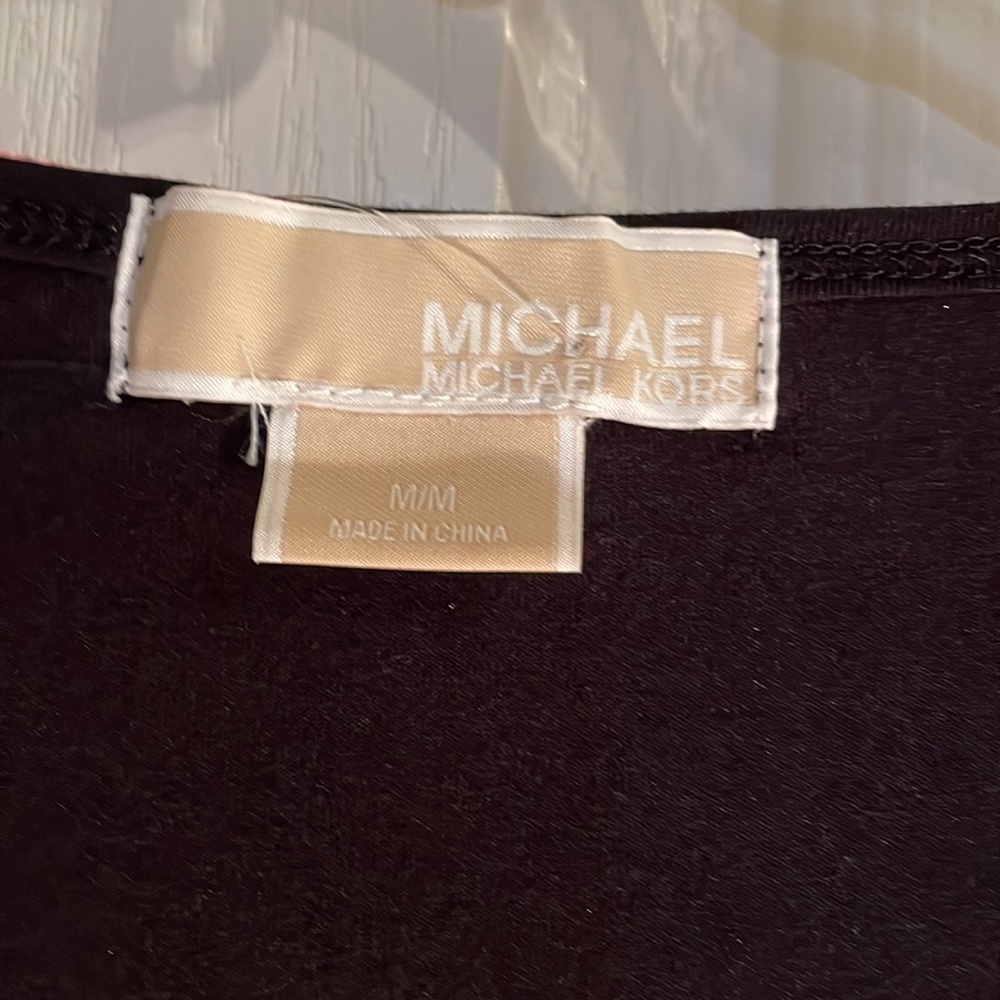 Michael Kors size M black and sequin gold top - Picture 2 of 6